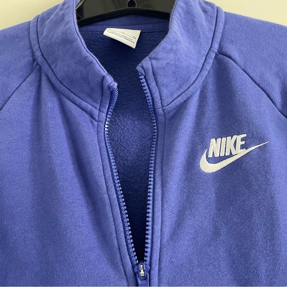 Nike Girls' Youth Purple Fleece Cropped 1/2 Zip Pullover Sweatshirt 20669 - Picture 4 of 8